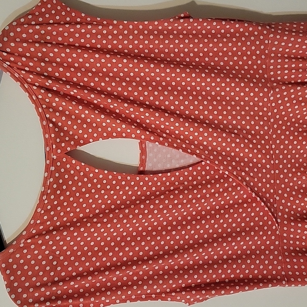 Torrid Pink Cap Sleeve White Polka Dot Dress - Picture 5 of 9
